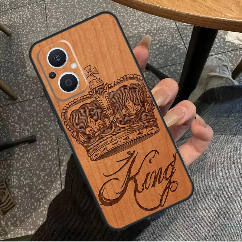 Король Королева Корона Для OPPO Reno 14 13 12 11 10 Pro 8T 11F 12F 13F 14F 7 8 Lite OPPO Find X8 X6 X5 X9 Pro Чехол