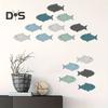 20 Pcs Wooden Fish Wall Decor Painted Fish Ornaments Nautical Coastal Theme Wall Art Fish Decorations for Lake House Home Beach Decor