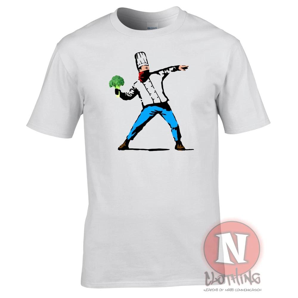 Banksy Chef Bomber TShirt Urban Art Restaurant Cuisine Graffiti Tee Teeshirt