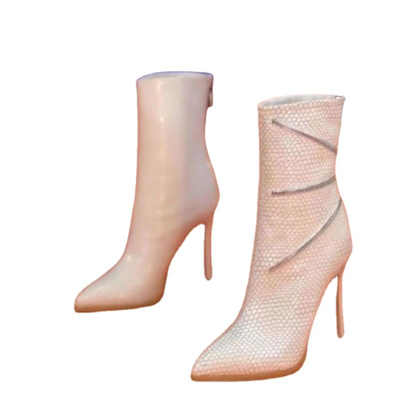 Fashion Women's Shoes Pointed Toe Elastic Candy Color Cloth High Heel Socks Boots Thin Heels Women Pumps Stilettos Plus Size 39