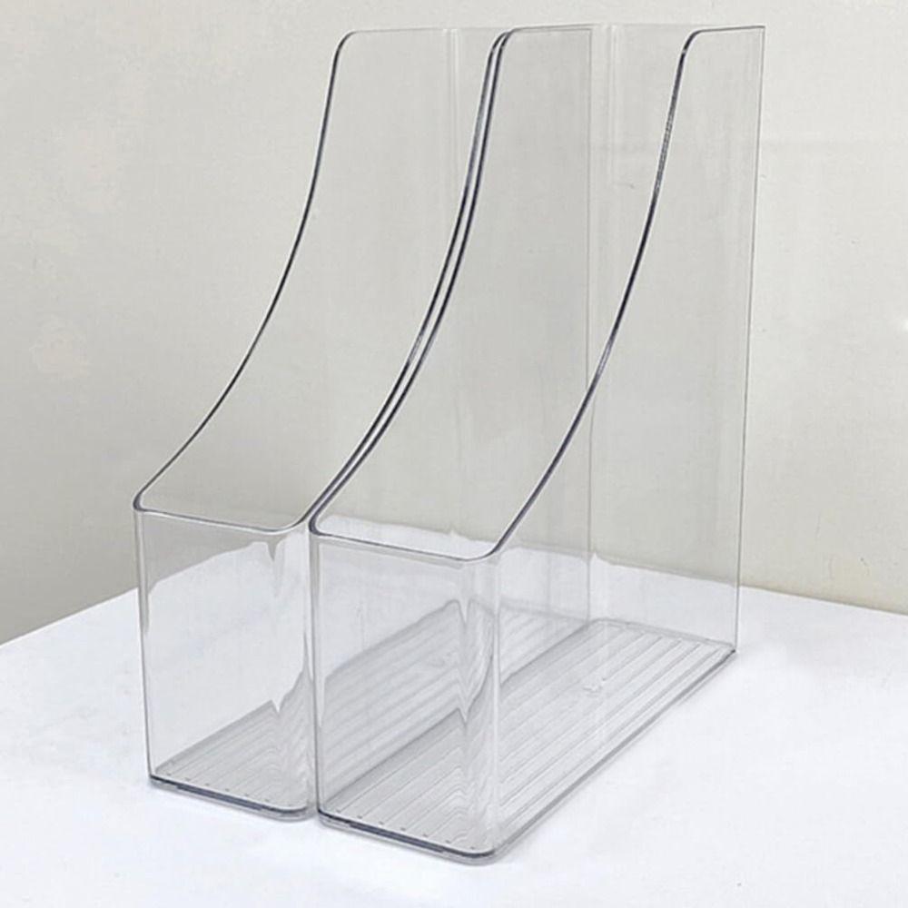 Transparent Vertical Magazine Rack Single Slot Desktop File Storage Box  Desktop Supplies