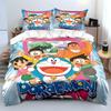 D-Doraemon with Friends Printed Bedding Set for Kids Boys Girls New 3d Printed Bed Cover  Duvet Cover Pillow Case Bedroom Decor