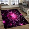 1Pc Pink Spider Web Pattern Carpet Soft and Living Room Doormat and Dining Room Foyer Game Room Bedroom Floor Mat Decoration