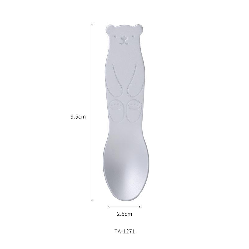 Japan Self-melting Type Ice Cream Spoon Aluminum Creative Cute Small Dessert Scoop Silver Pudding Cake Spoons Tableware