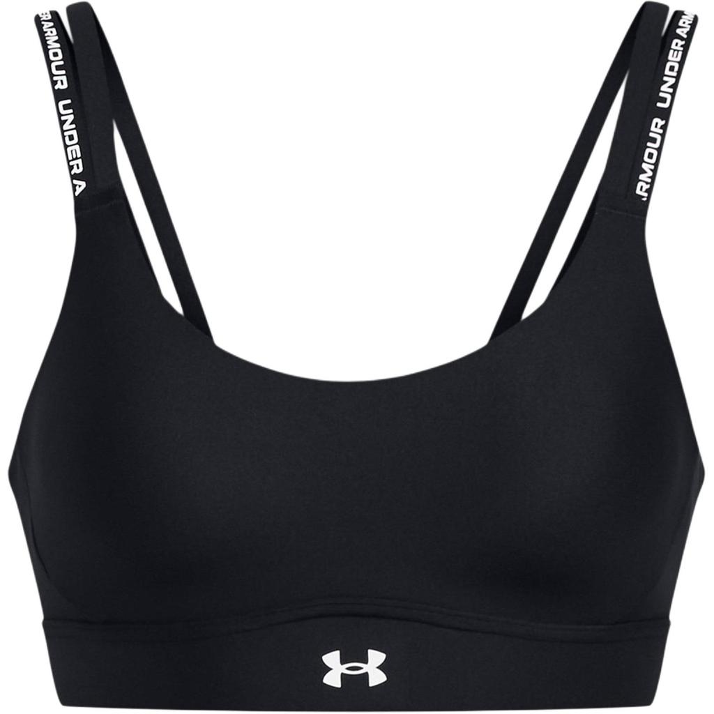 Under Armour Ua Infinity 2.0 Логотип Принт U-образный спортивный бюстгальтер Женское нижнее белье Черный 1385433-001