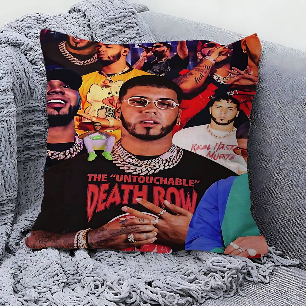 Подушка с принтом рэпера Real A-Anuel AA 45*45 см Наволочка Декоративная наволочка Для домашней подушки Наволочка для подушки на диван