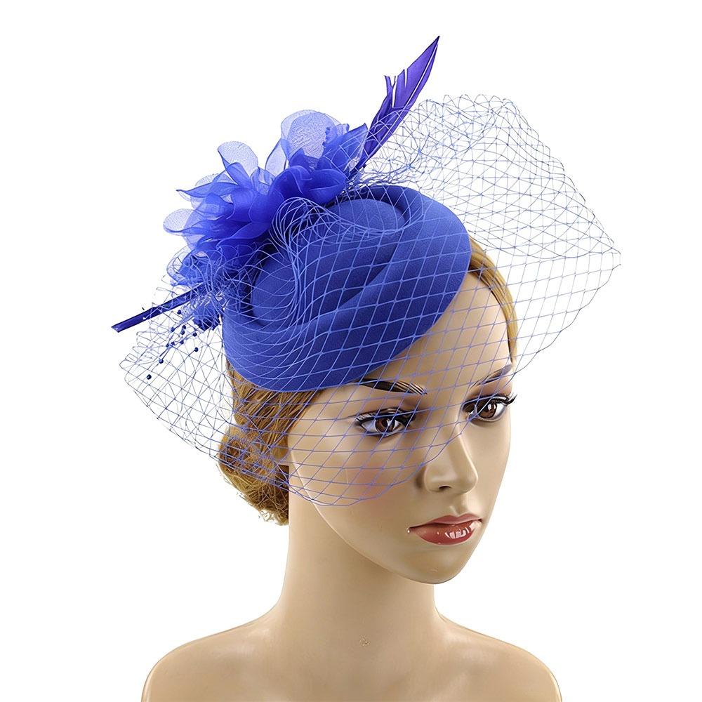 Veil Vintage Hat Headband Flower Fascinator New Fascinator Caps  1950s