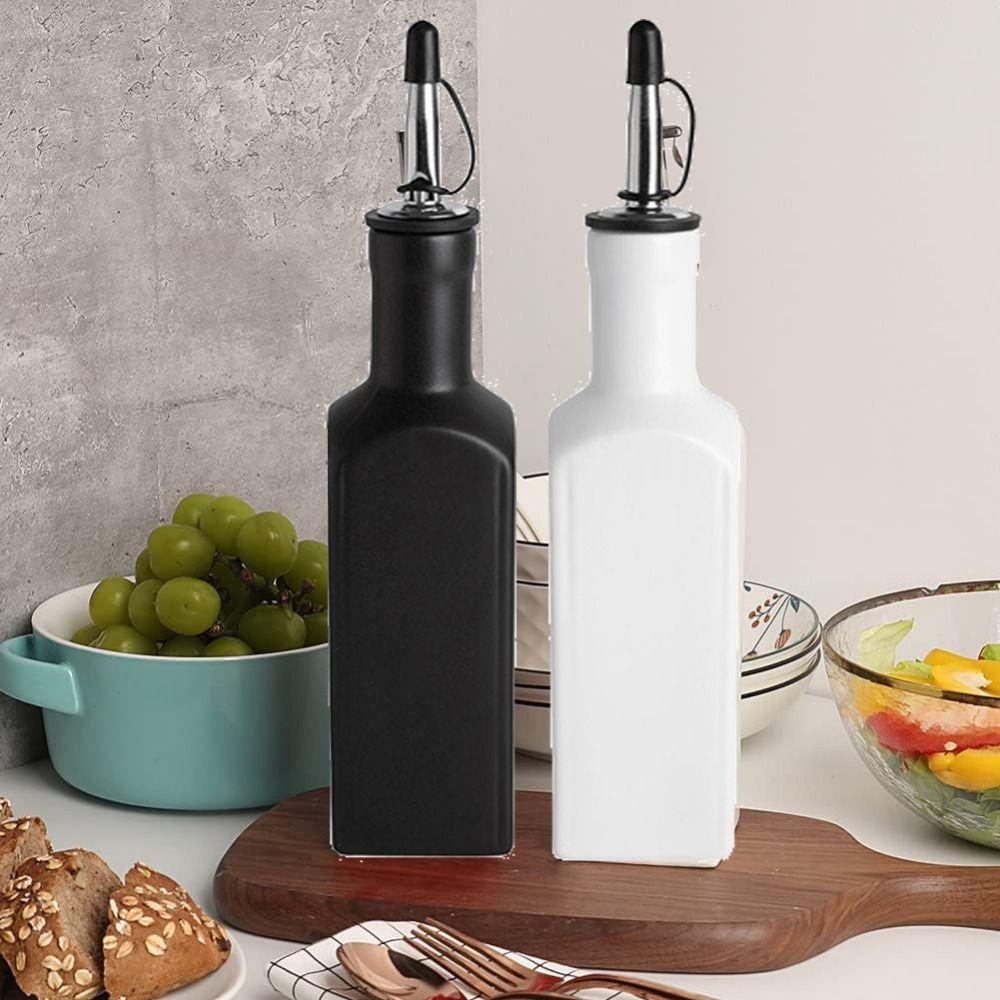 Reduce Oxidation Ceramic Olive Oil Dispenser Bottle Large Capacity Kitchen Sauce Pot Coffee Syrups