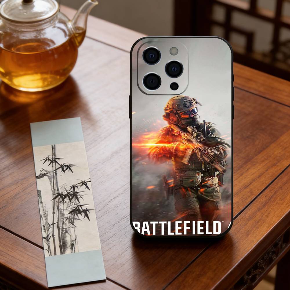 Чехол для телефона Battlefield 6 для iPhone 17, 16, 15, 14, 13, 12, 11 Plus, Pro Max, Другие Мягкий Черный Чехол