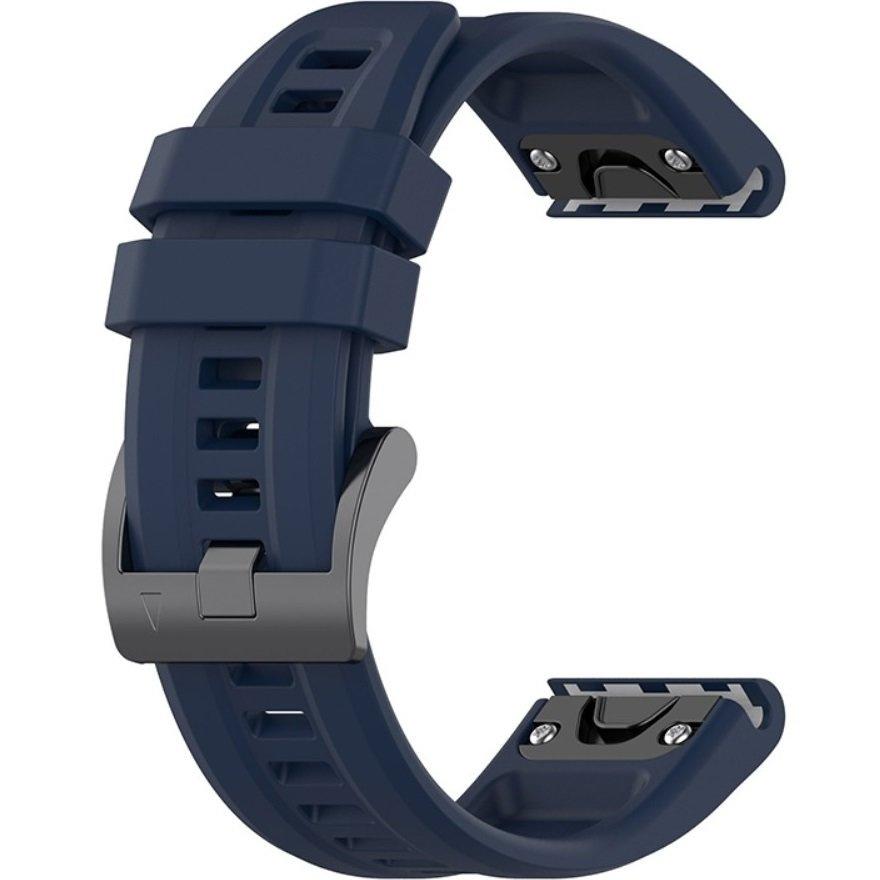 QuickFit Silicone Strap 20mm for Garmin Fenix 5S/6S/7S/8 43mm, Navy Blue