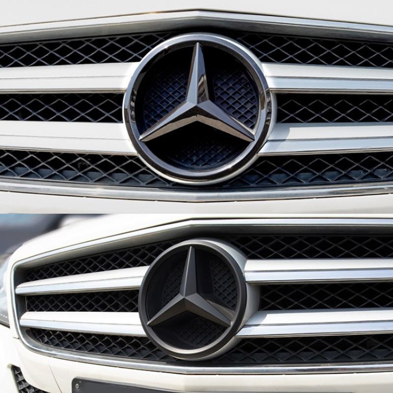 ABS Наклейка-эмблема на решетку радиатора автомобиля для Mercedes Benz W204 W205 W210 W211 W212 W213 C E Class GLA GLK ML GLC GLE