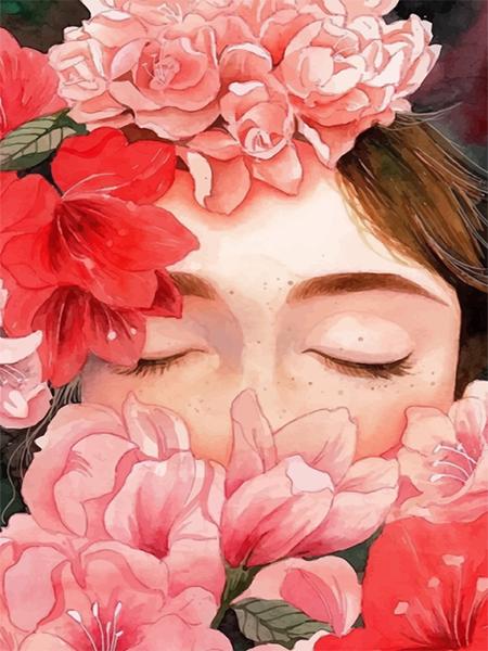 Diy 5d полная алмазная вышивка мультфильм квадратный круглый алмаз живопись цветок праздник девушка мозаика мебель украшение хобби подарок