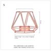 Metal Ornaments Candlestick Container Polygonal Geometry Iron Candlestick Handicraft Simple Aromatherapy Candle Base