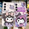 Мультяшный милый чехол Kuromi от Sanrio для Samsung Galaxy A57 A25 A51 A34 A35 A54 A15 A36 A37 A52 A17 A56 A55 A52 A26 A24