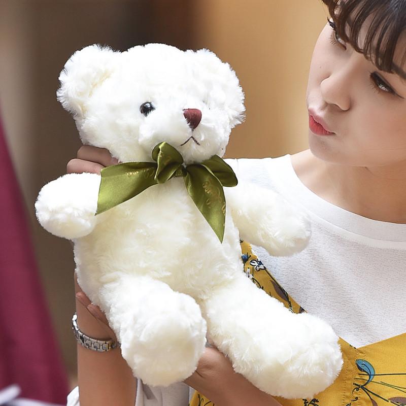 Soft And Cuddly Plush Teddy Bear Doll With Ribbon Ideal For Birthday Gifts For Girls