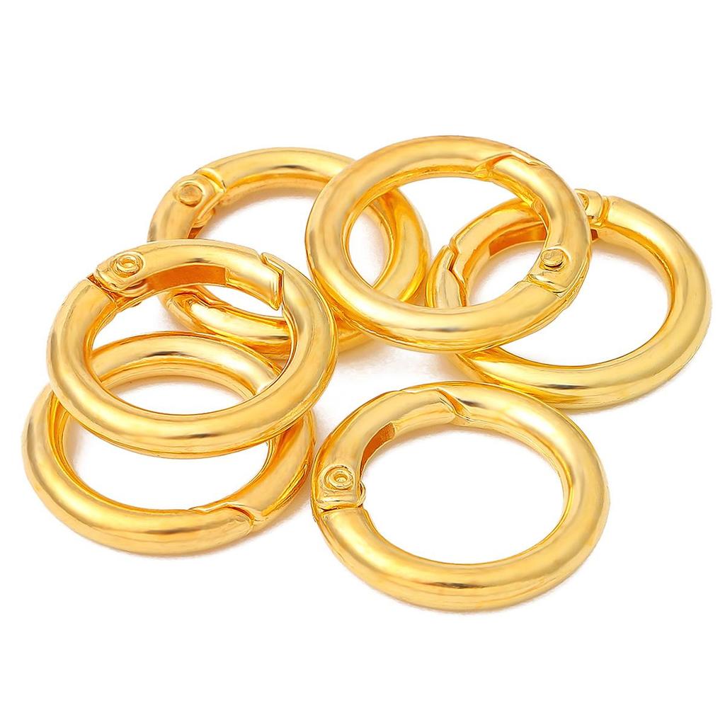 5 шт./пакет, металлические уплотнительные кольца, пружинные застежки, открывающийся круглый карабин, брелок для ключей, зажимы для сумки, крючок, пряжки на цепочке для собак, разъем для ювелирных изделий «сделай сам»