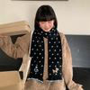 Женские шарфы Корейский Мультяшный Олень Цветочный Kawaii Милый Универсальный Теплый Утолщенный Высококачественный Шерстяной Вязаный Шарф