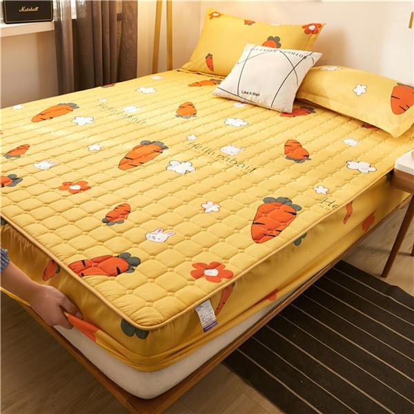 Bed Sheets Fitted Sheet Print Thicken Mattress Cover for Bed Bedspread Non-slip Bed Pad Protecotr Cover Bed Mat Cover No Pillowcase