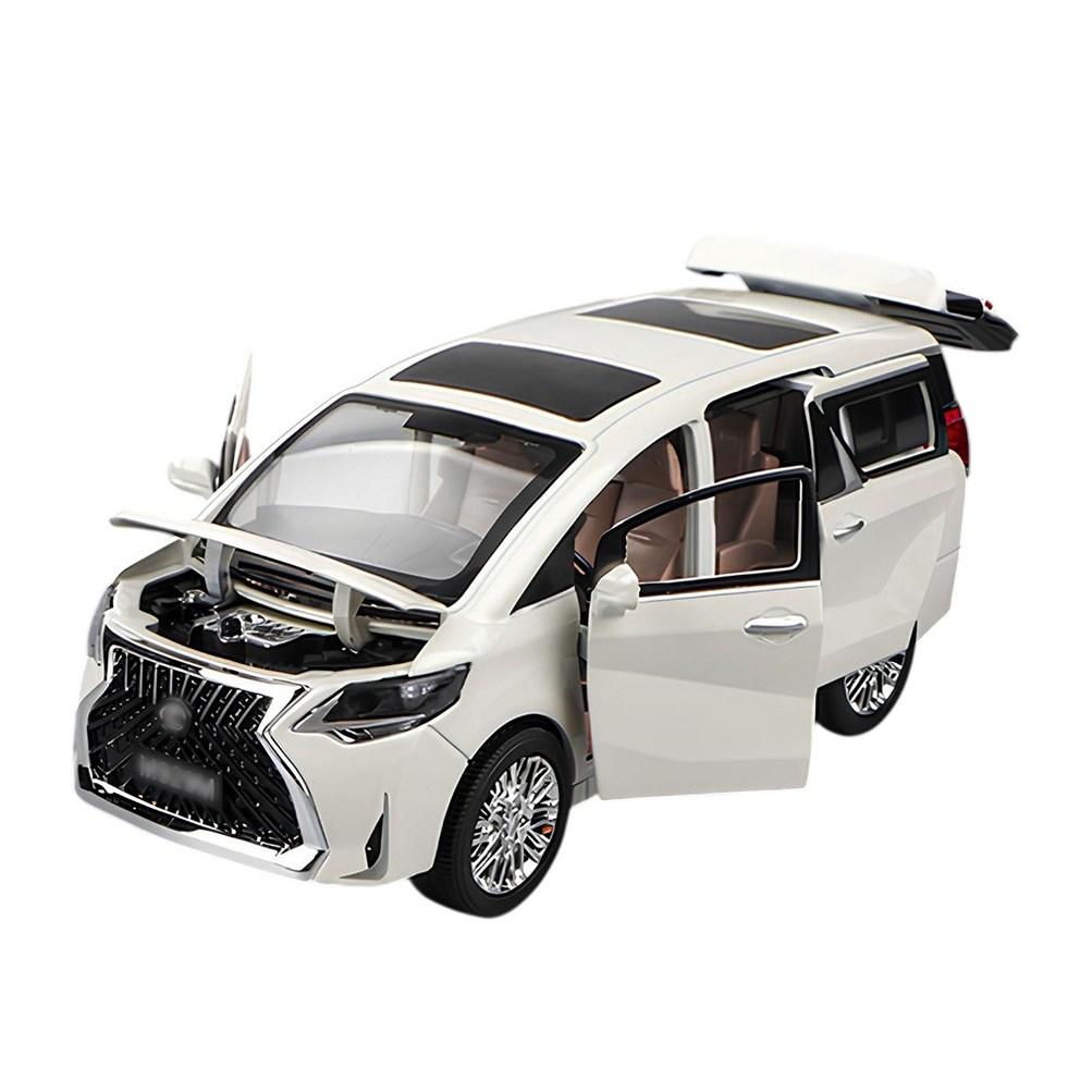 Lexus LM300h 1:24 Scale Die-cast Metal Luxury Minivan Pull-Back Car Model - White