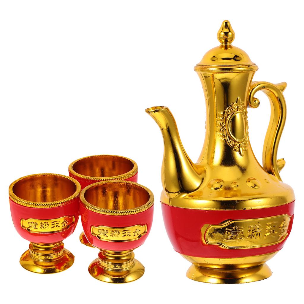 Роскошный набор для поклонения с золотым покрытием, включающий чаши для воды и чаши для подношений для буддийского алтаря, тибетских ритуалов, божественных подношений, золотая чаша