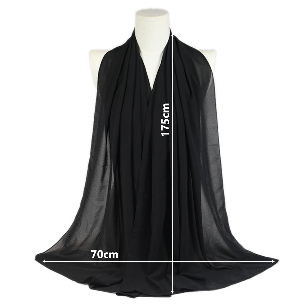 Big Size Muslim Headband Breathable Hijab Scarf Casual Islamic Scarves