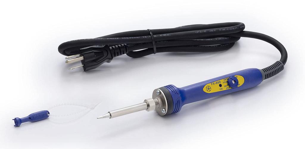 HAKKO FX600-01 Dial-Type Temperature Control Soldering Iron with 2-Prong Grounded Plug