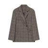Женский осенний блейзер в клетку "гусиная лапка" - Универсальная однобортная куртка для commuters