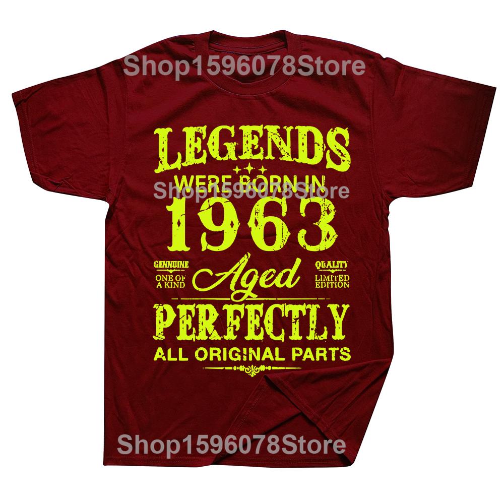 Novelty Vintage 1963 Funny 62 Years Old T Shirts Graphic Streetwear Short Sleeve Birthday Gifts Summer T-shirt Mens Clothing