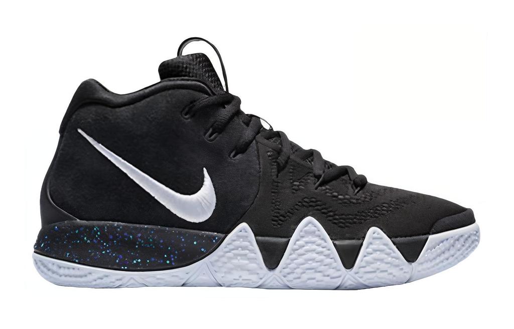 Nike Kyrie 4 Kyrie 4 Высокие Детские Баскетбольные Кроссовки Черно-Белые AA2897-002