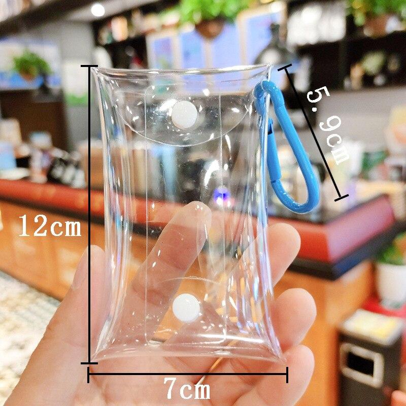 Small Transparent Coin Purse PVC Clear Mini Female Purses Women Kids Girls Key Lipstick Earphone Coin Storage Bags Wallet Pouch CLE