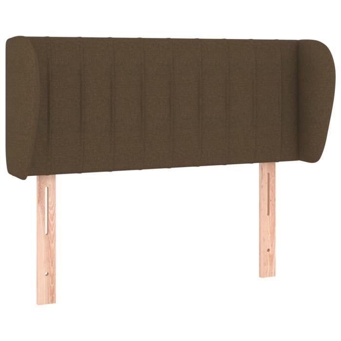 VidaXL Headboard with Ears Dark Brown 83x23x78-88 Cm Fabric3117359