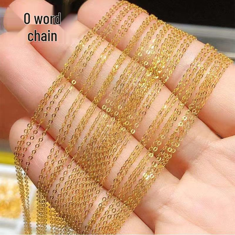 Женская латунная цепочка-о-звено с зажимом-скрепкой для ключиц "Красная книга"