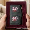 Valentine's Day Rose Gnome Men's Large Capacity Wallet with Business Card Slot and Cash Pocket, Suitable for Formal Occasions and Office Use,