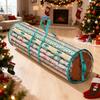 Gift Wrap Roll Bag Clear Wrapping Paper Storage Bag Holiday Wrap Organizer Tote with Handles