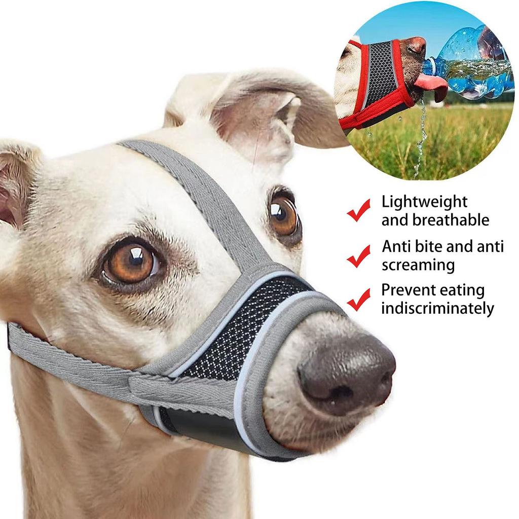 Намордник для собак Маска для собак Устойчив к облизыванию Устойчив к укусам Дышащий Регулируемый намордник для домашних животных Питьевая вода