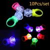 10 Pcs Multi-color Bright LED Laser Finger Ring Light Lamp Beams Torch For Party KTV Bar Gift