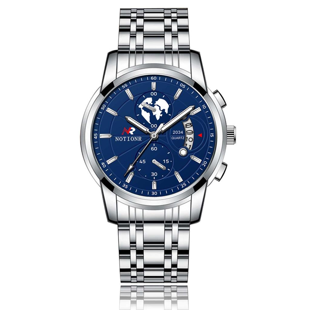 Men's Quartz Watch Classic Men's Business Watch Fashion Military Watch Analog Calendar Watch Casual Watch