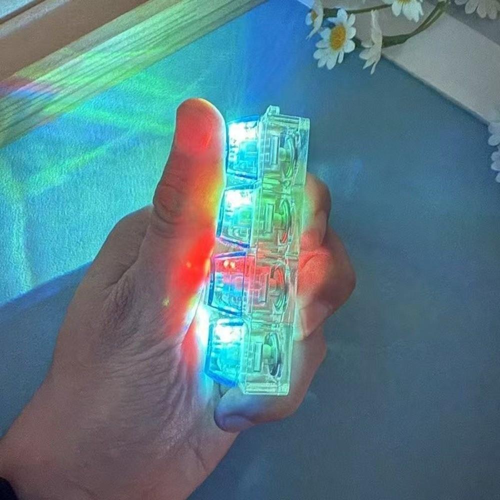 Transparent Shaft Crystal Keycap Pendant Luminous Mechanical Keyboard Keychain  Stress Relief