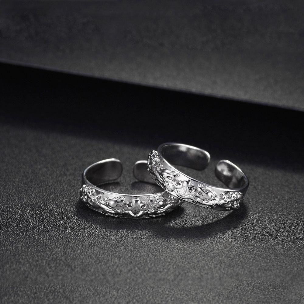 Удача Привлечение Богатства Для Женщин Серебряный Открытый Палец Кольцо Мужское Кольцо Фэн-Шуй Модные Украшения