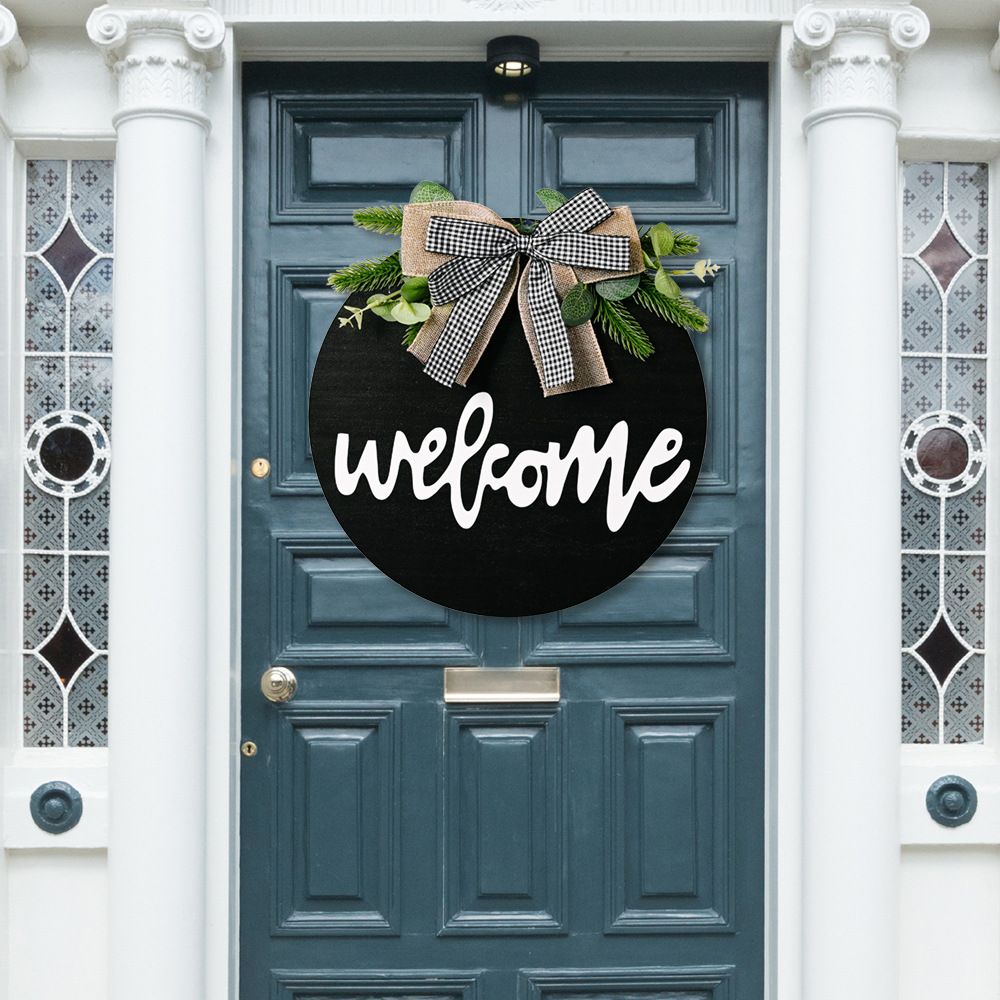 Gift Hanging Home Decor Welcome Wreath Sign Welcome Home Sign Front Door Decor Sunflower & Bow