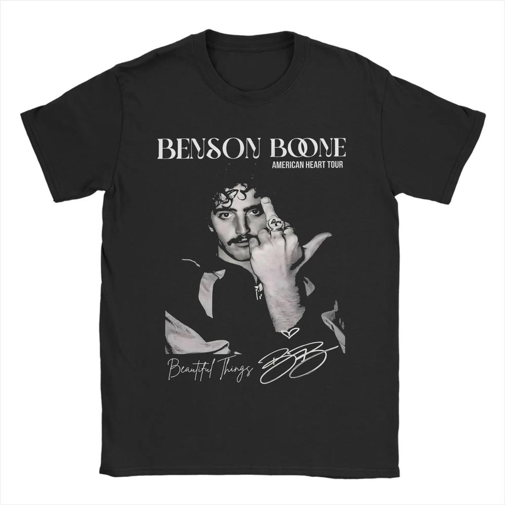 Музыкальная футболка Benson Boone Concert Tour для мужчин и женщин Идея для подарка Футболки Певец Хлопковая одежда