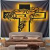 Crown of Thorns on Illuminated Cross Pattern Wall Hanging Tapestry Decorative Tapestry Home Decor for Bedroom and Living Room