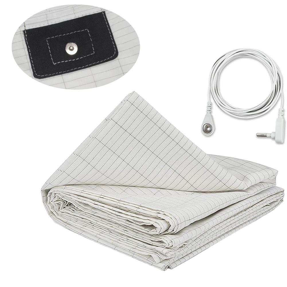 Earthing Bed Sheet Flat Sheet Silver Fiber Conductive Organic Grounding Sleep Sheets Release Static Protect Health Grounding Mat
