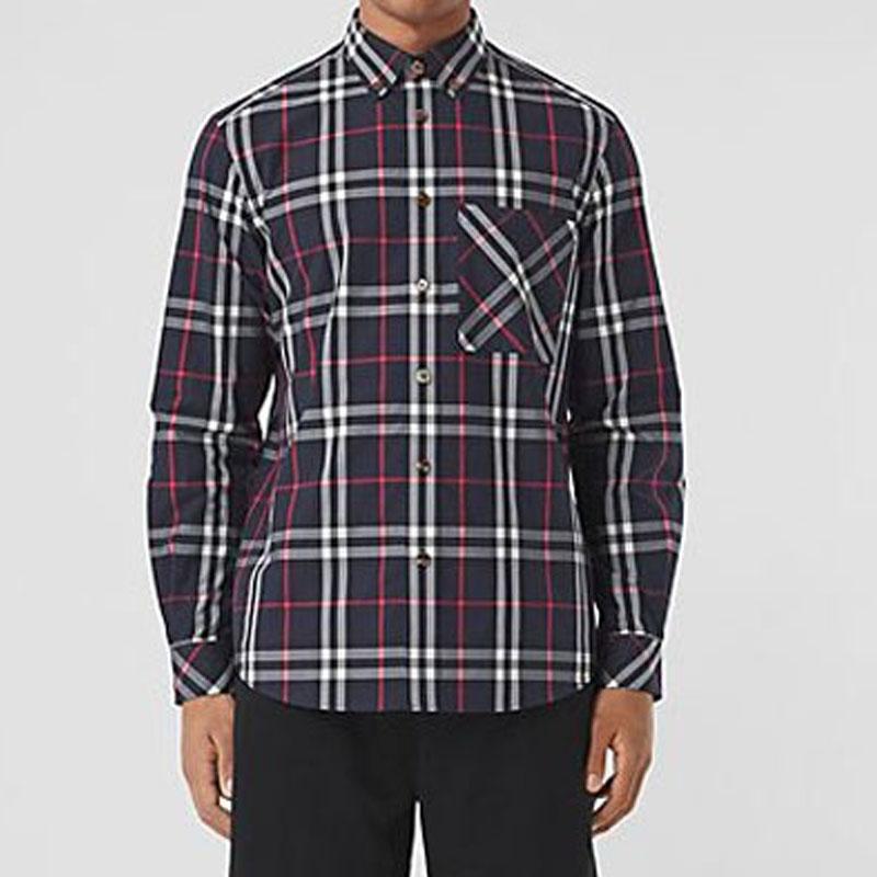 Burberry Shirt Men's Marine Blue 80433331