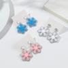 3pair Glitter Christmas Snowflake Acrylic Earrings for Women New Year Double-Deck Snowflakes Drop Earring Party Jewelry Gifts