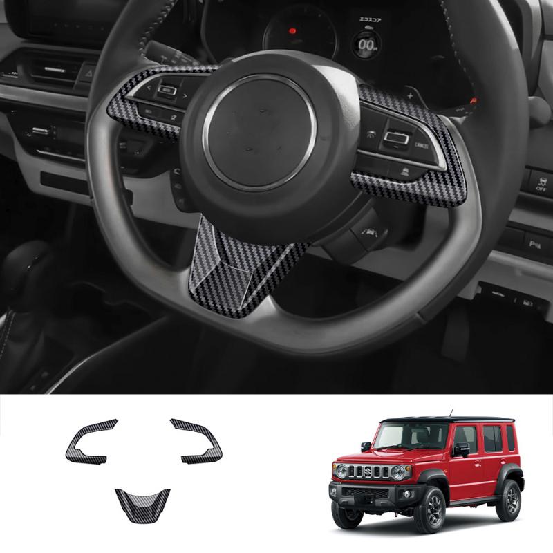 L/RHD ДЛЯ SUZUKI Jimny Nomade 5/SIERRA 3 2025 углеродное волокно Внутренняя кнопка переключателя рулевого колеса управление направлением декоративная крышка