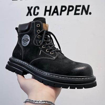 Американские ретро мужские ботинки Martin с флисом для сохранения тепла 2024 года, модели для пар, средние комбинезоны, модная обувь 6516-A