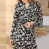 Women's Homewear Autumn and Winter Casual Pajamas Loose Tie Robe Trousers Suit