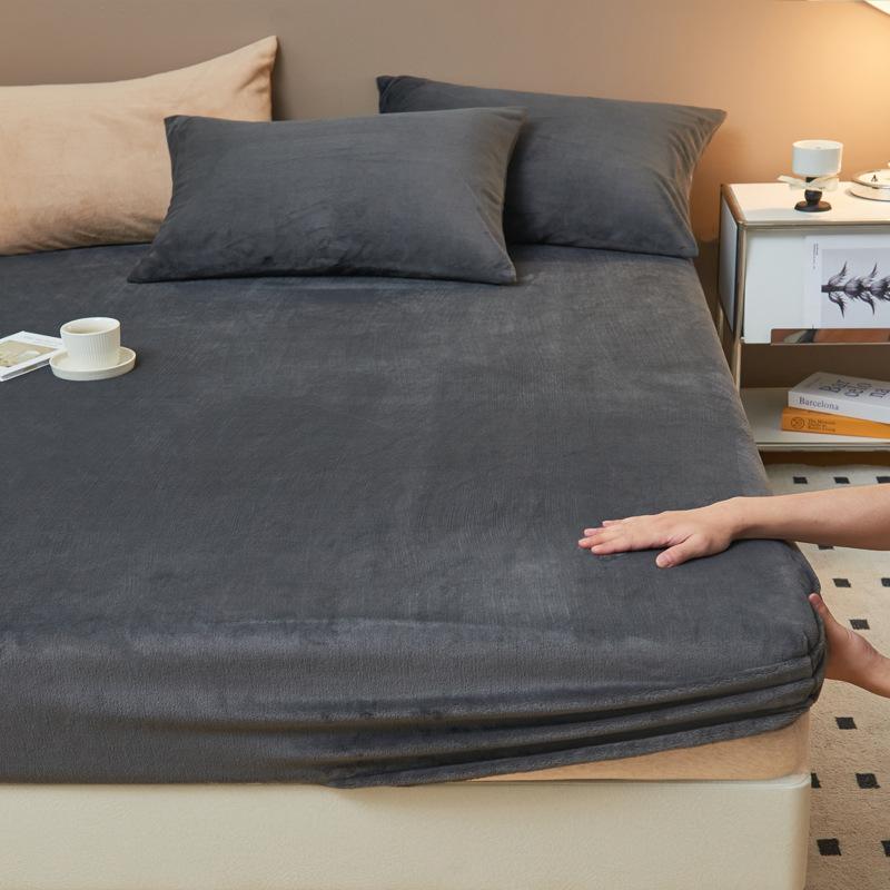 Однотонная простыня из молочного бархата, одинарная простыня из матовой фланели, защитная накидка Simmons.