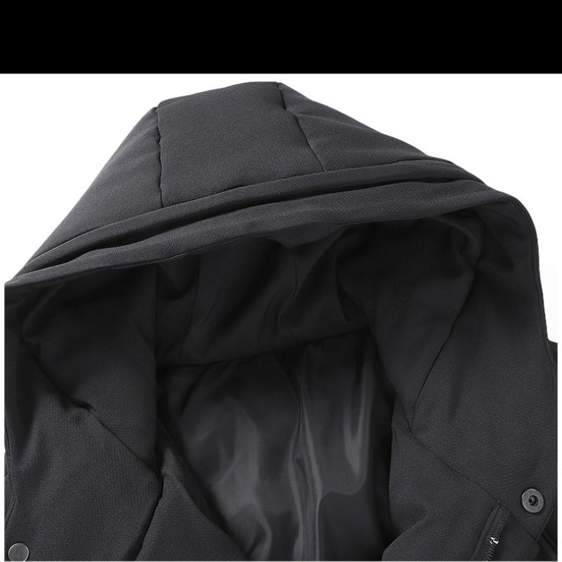 Зимняя мужская длинная парка в деловом стиле, толстая термокуртка, ветровка с капюшоном, большие размеры 8XL